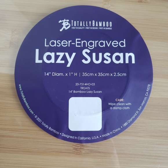 LAZY SUSAN XMAS santas cookie tray, laser engraved Christmas,NEW 14" - Picture 5 of 7